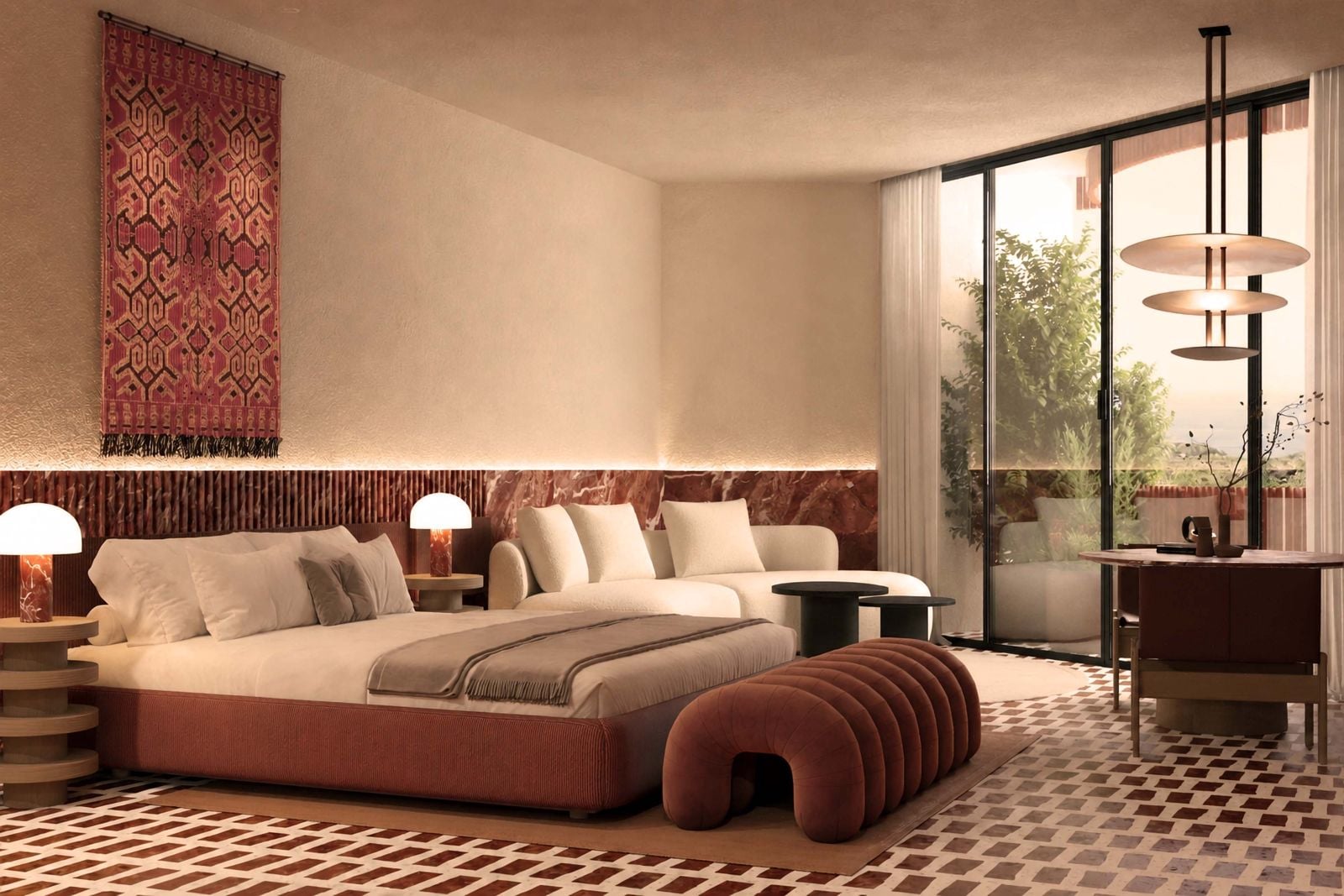 B-West · suite, sunset view