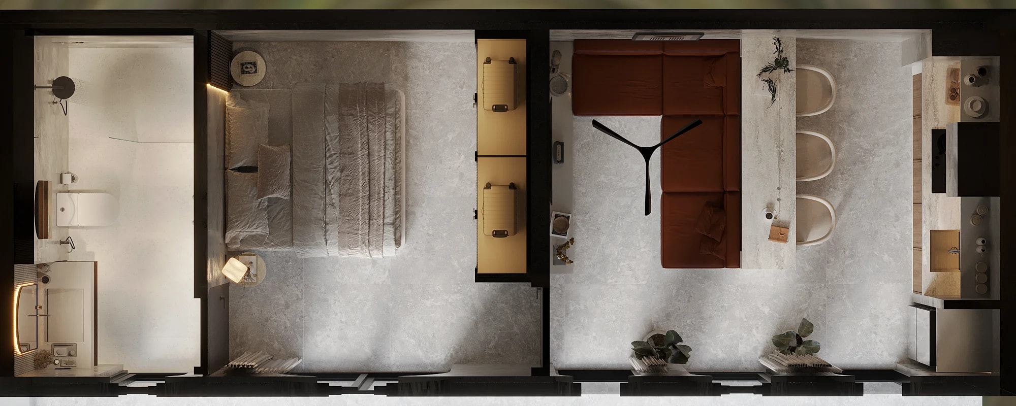 EDEM II 1 BR Villa floor 1 plan