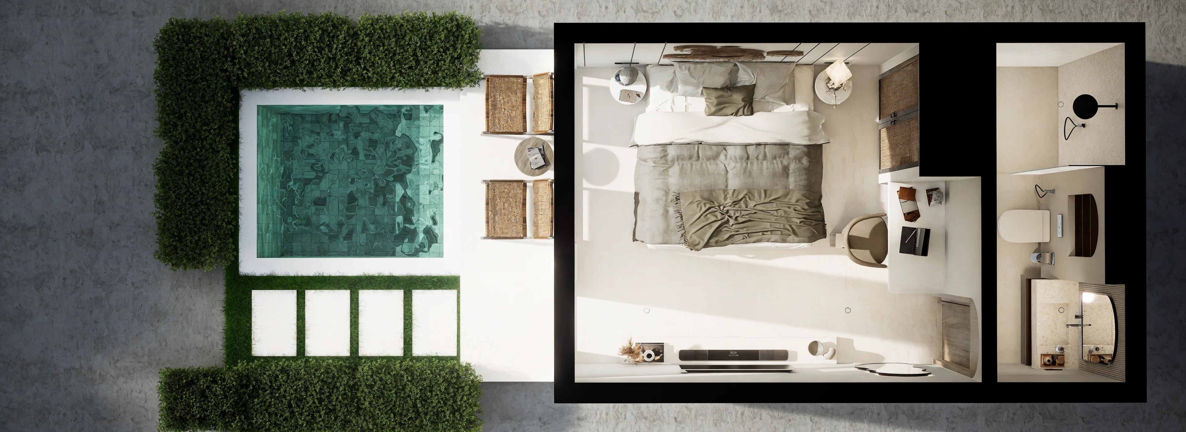 EDEM II small Condo villa (privat pool): план этажа 1