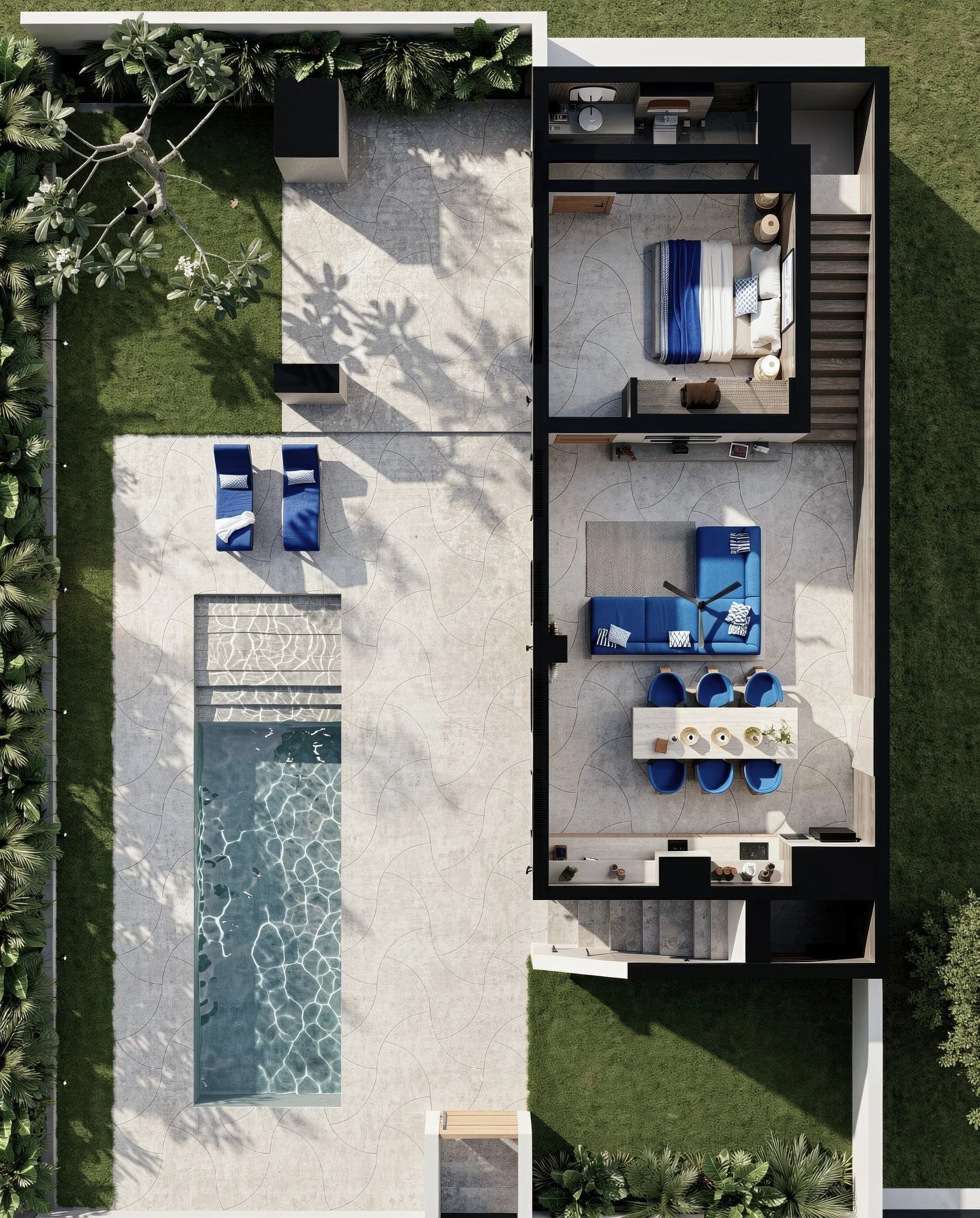 EDEM II 3 BR Villa floor 1 plan