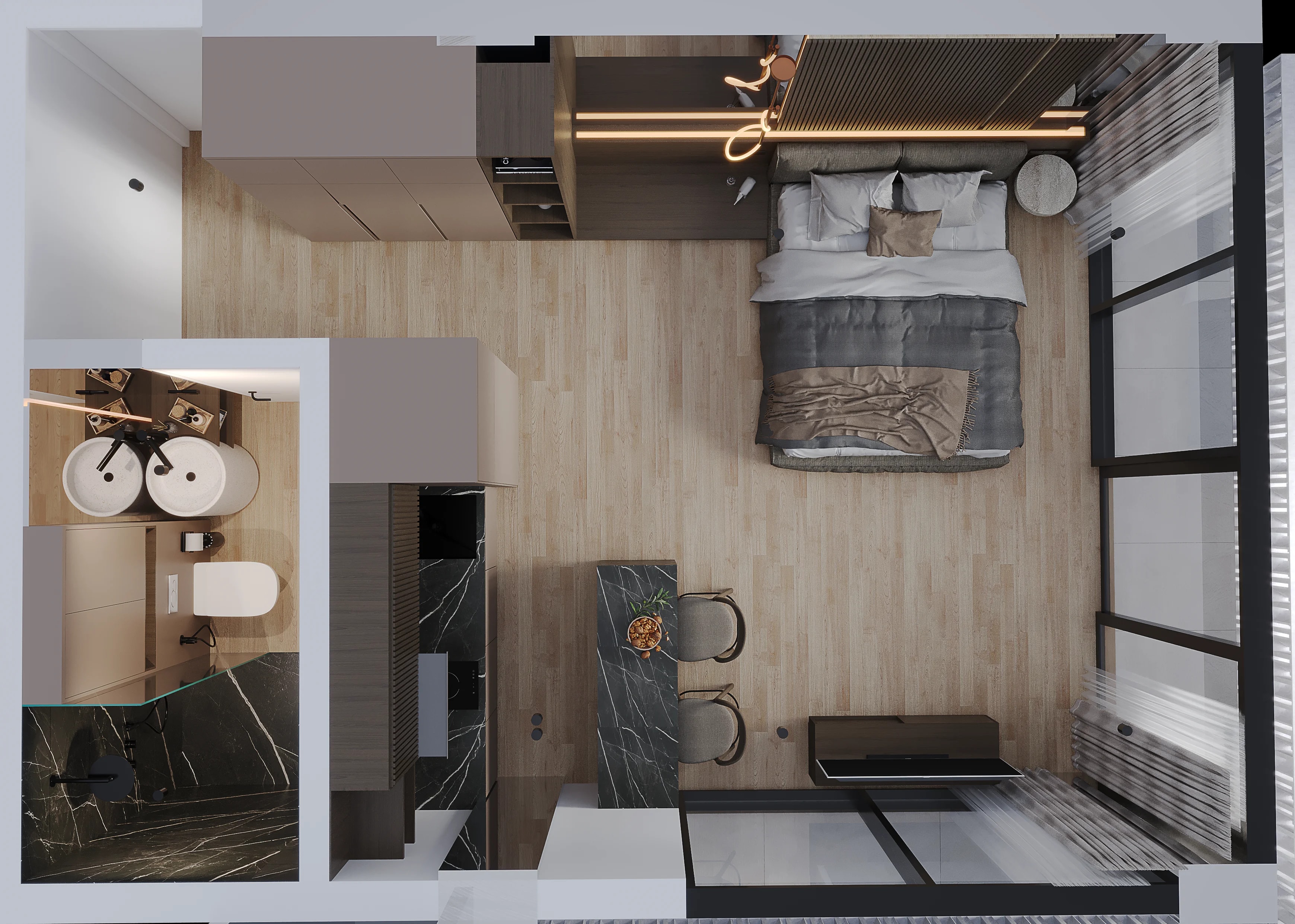 Elysium Eco city Type A4 (34,00 sq.m) 1 блок: план этажа 1