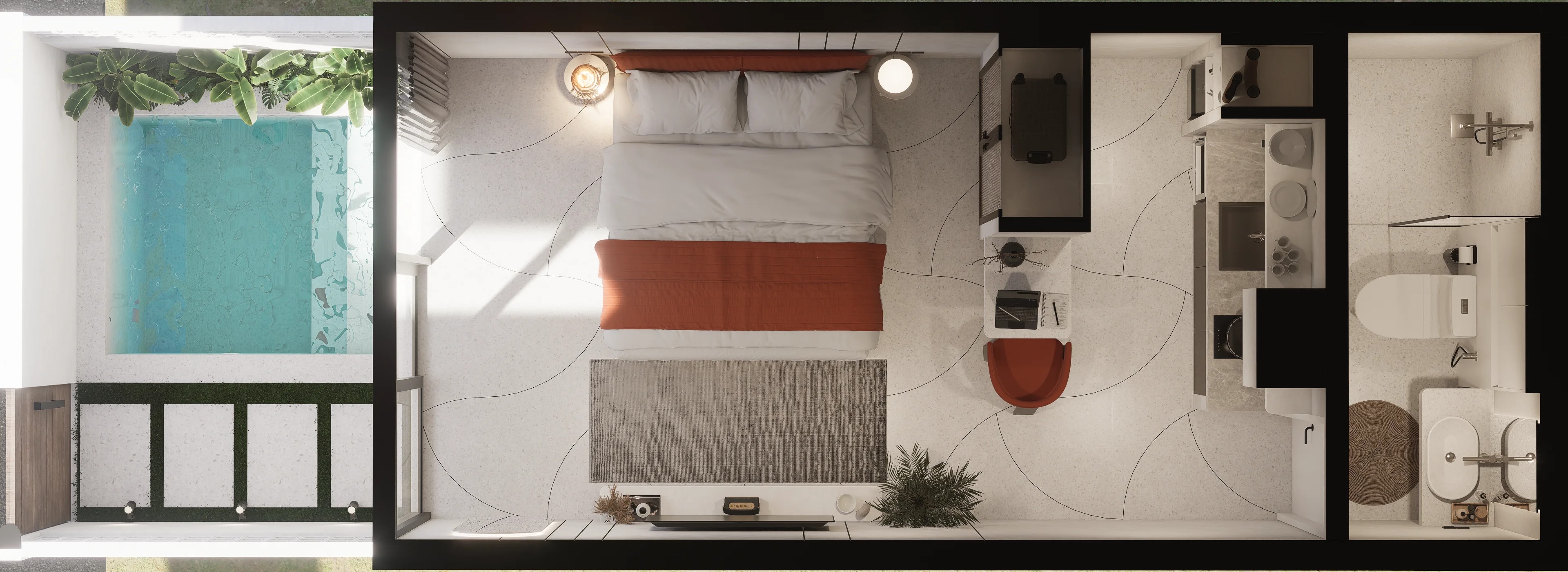 Elysium Eco city 36m with kitchen (type V3): план этажа 1