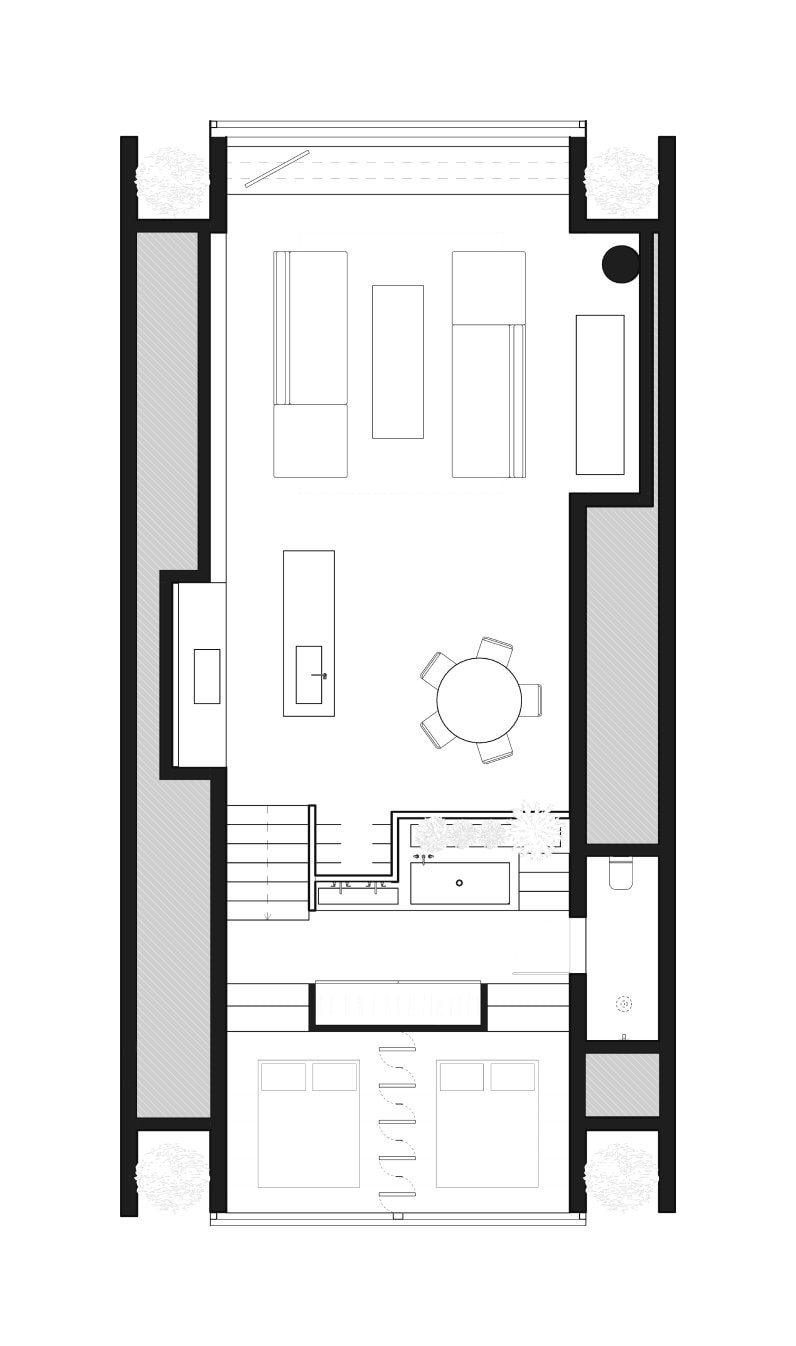 Lyvin Uluwatu Tower B · Two-level 2-bedroom floor 1 plan