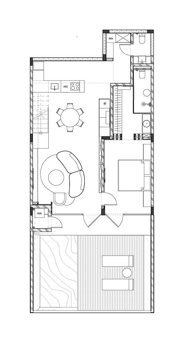 Lyvin Gardens Вилла типа A · 2 спальни: план этажа 1