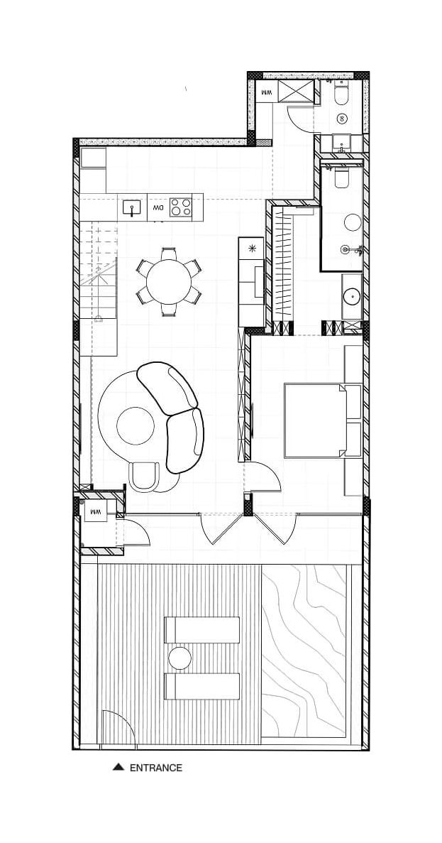 Lyvin Gardens Вилла типа C · 2 спальни: план этажа 1