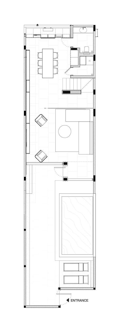 Lyvin Gardens Вилла типа D (D2, D4, D6) · 2 спальни: план этажа 1