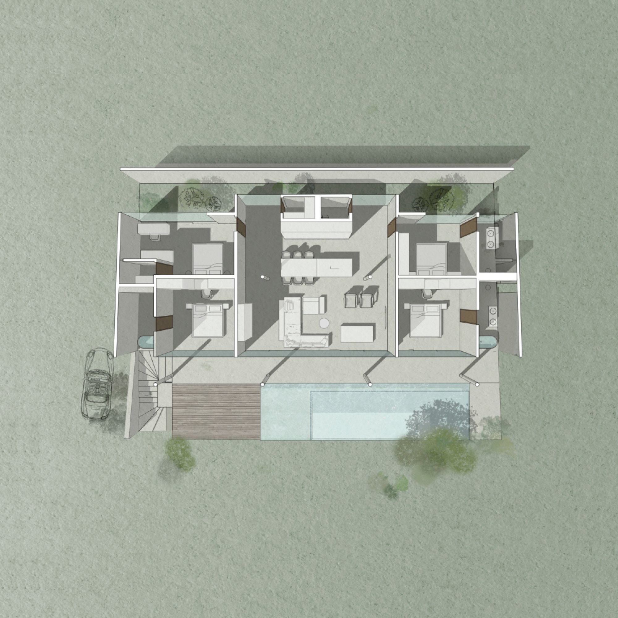 Lyvin Melasti Villas Вилла типа D · 4 спальни: план этажа 1