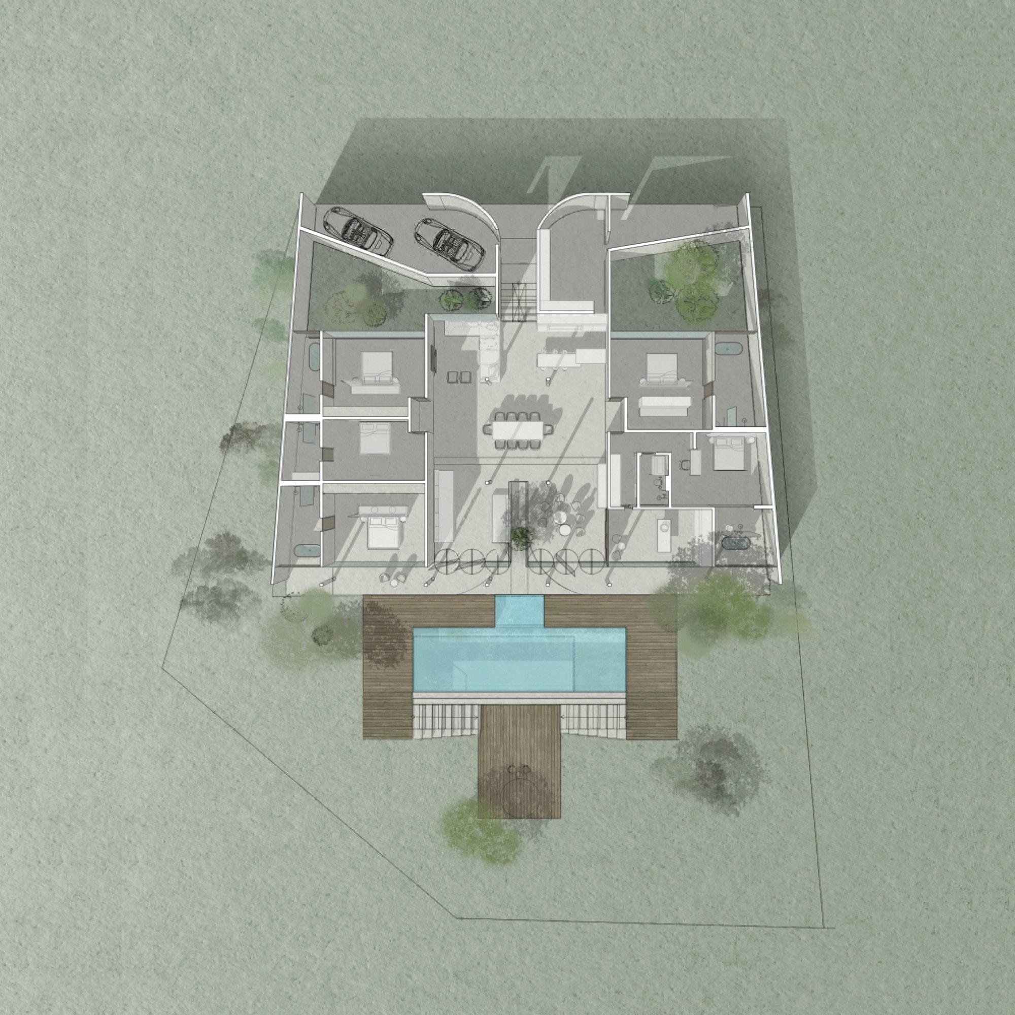 Lyvin Melasti Villas Вилла типа E · 498 м²: план этажа 1