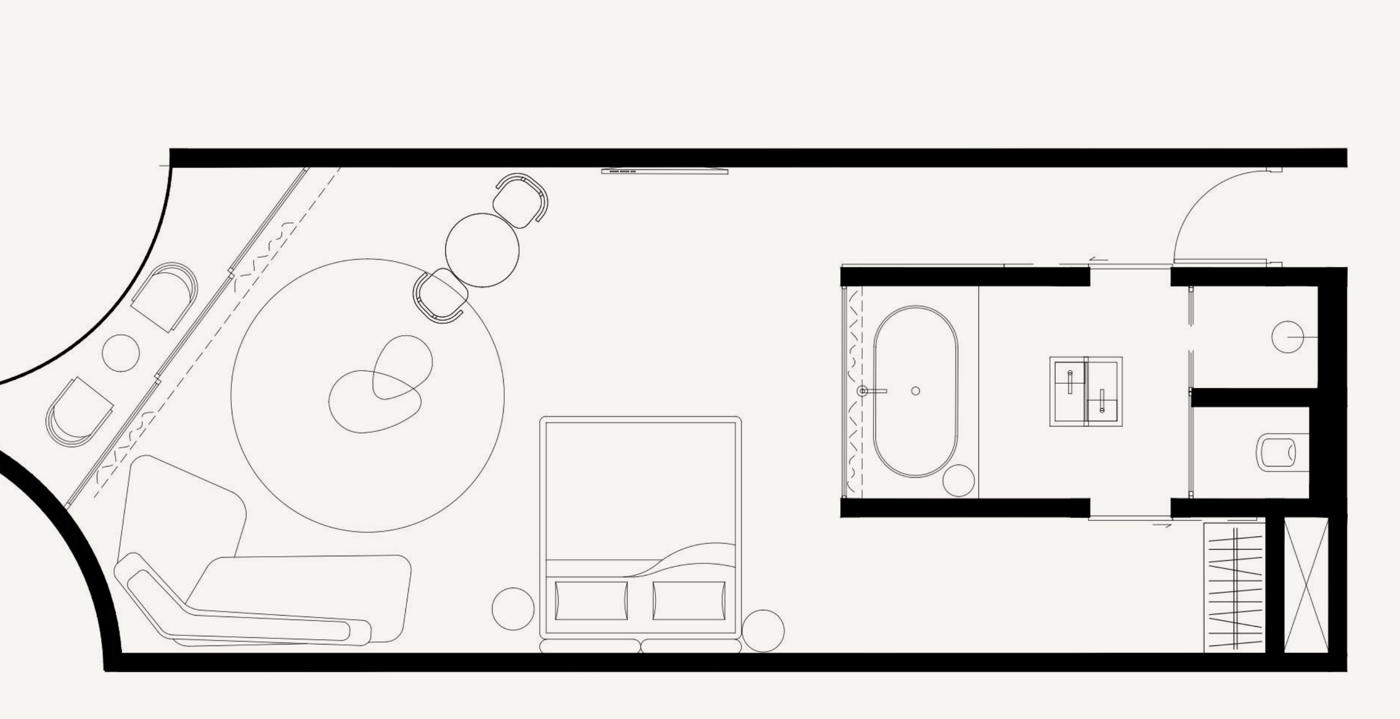 Lyvin Bingin Resort B-West · номер, вид на закат: план этажа 1