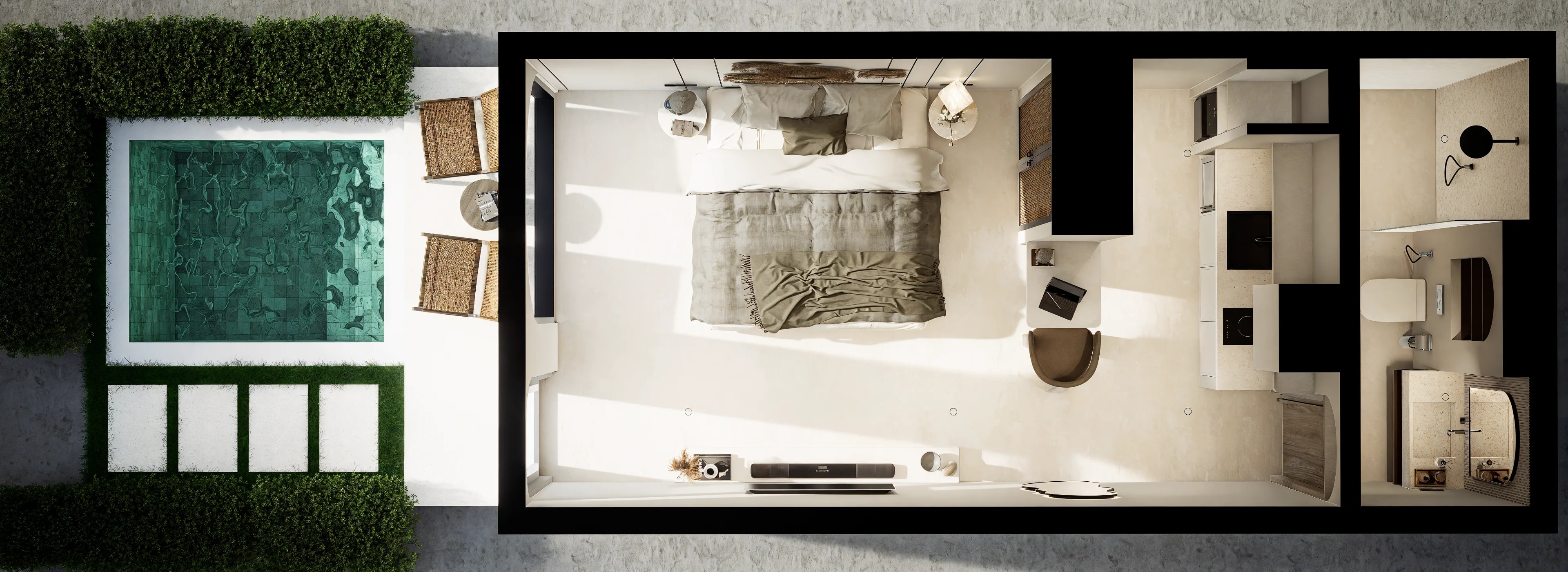 EDEM II Big Condo Villa floor 1 plan