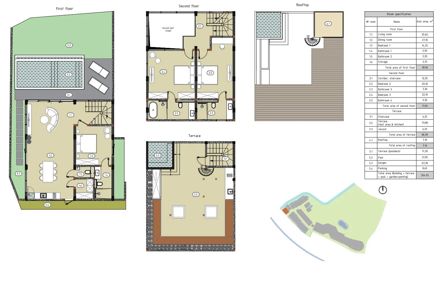 Elysium Eco city Villas: план этажа 1