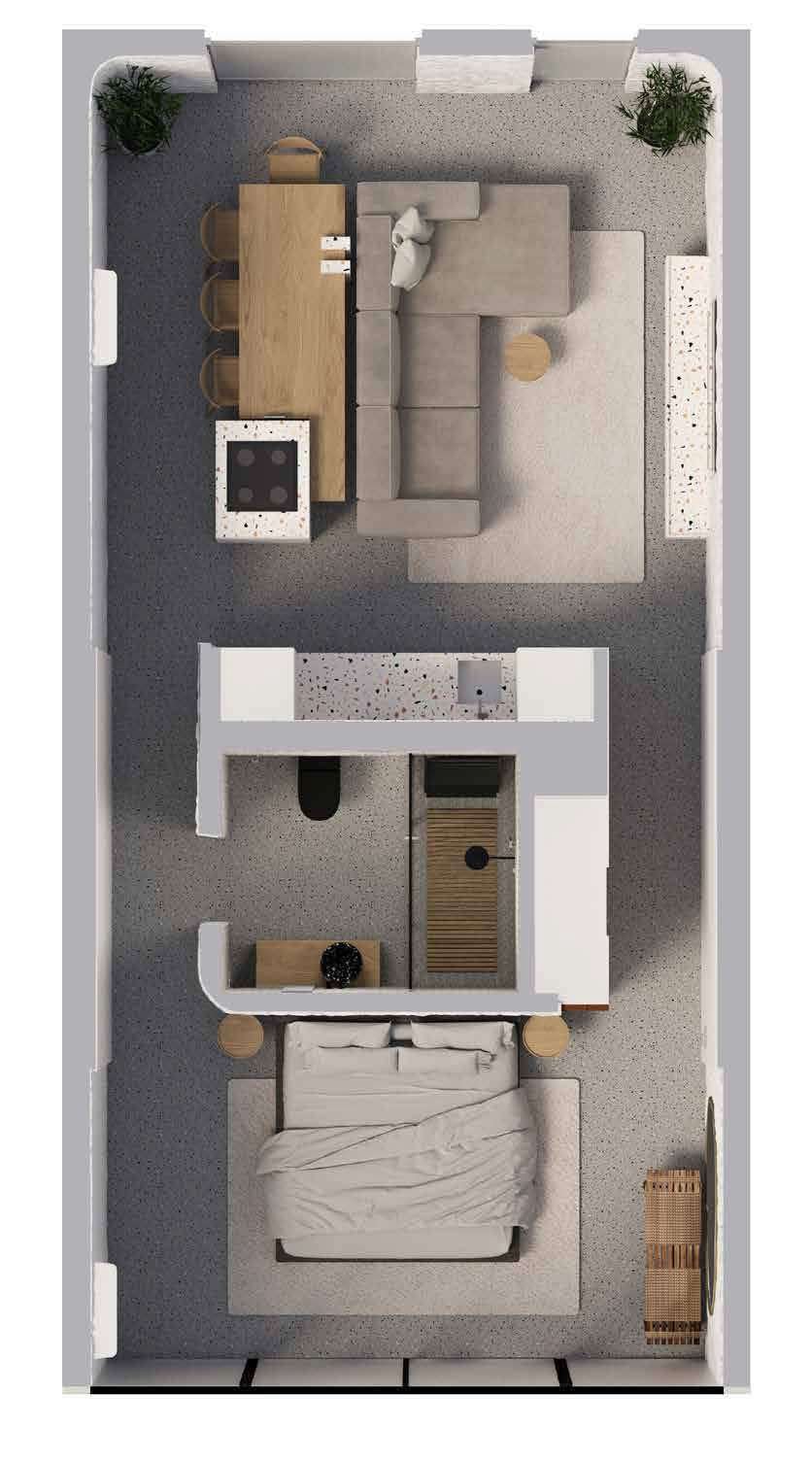 PREDMET.CEMAGI M2 Ocean View (no balcony) floor 1 plan