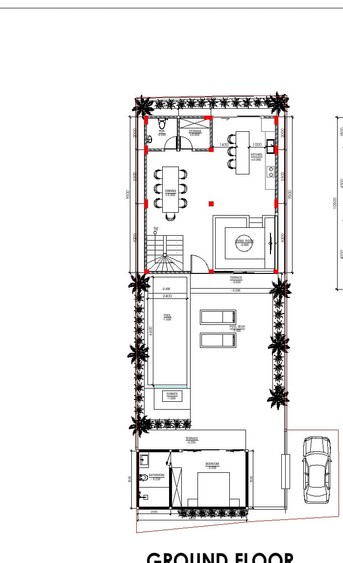 Aquamarine III Вилла с 3 спальнями · 270,06 м²: план этажа 1
