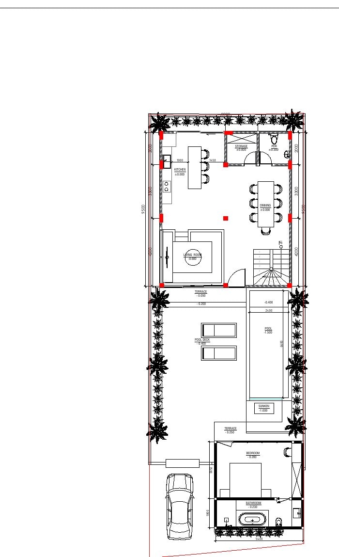 Aquamarine III Вилла с 3 спальнями · 271,25 м²: план этажа 1
