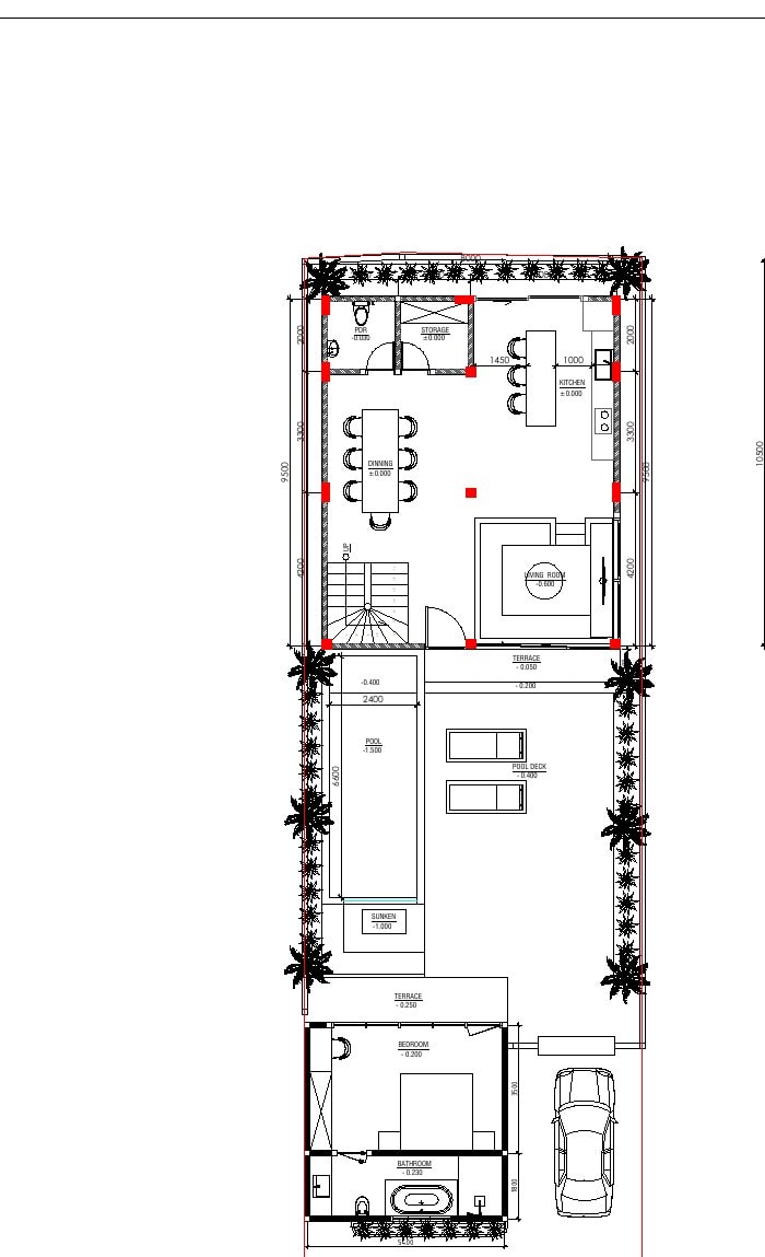 Aquamarine III Вилла с 3 спальнями · 274,13 м²: план этажа 1
