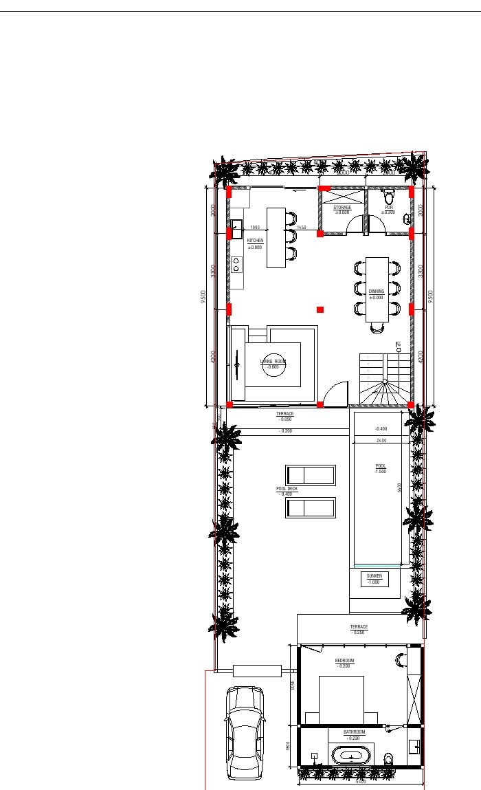 Aquamarine III Вилла с 3 спальнями · 274,43 м²: план этажа 1