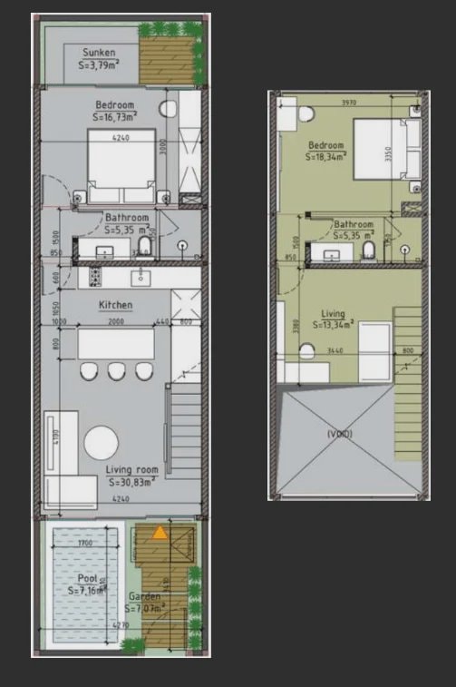 Oasis II smart villas LOT 3 - 90: план этажа 1
