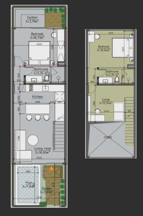 Oasis II smart villas LOT 5 floor 1 plan