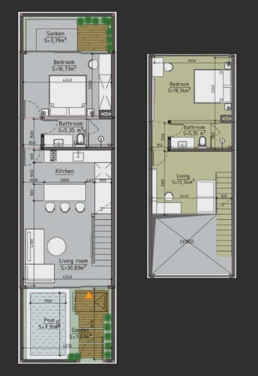 Oasis II smart villas LOT 6: план этажа 1