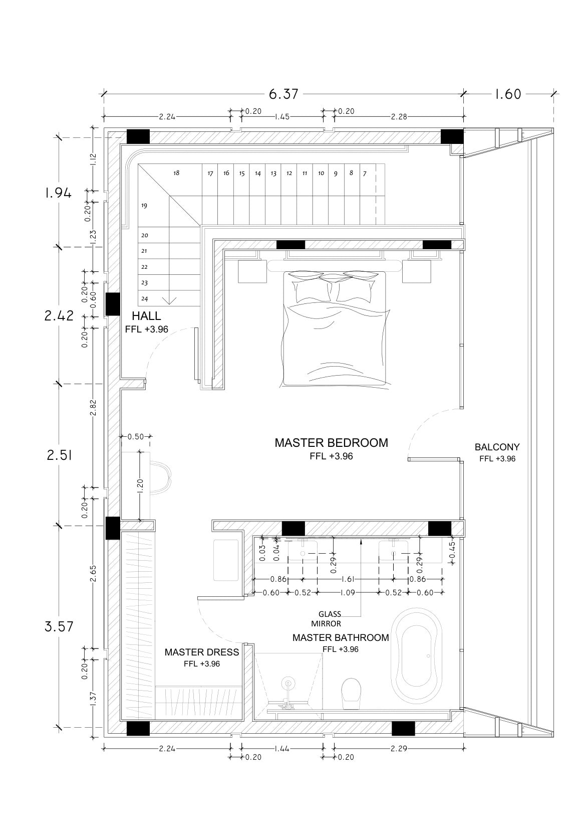 OceaniQ Residences Nusa Dua 1-bedroom villa floor 2 plan