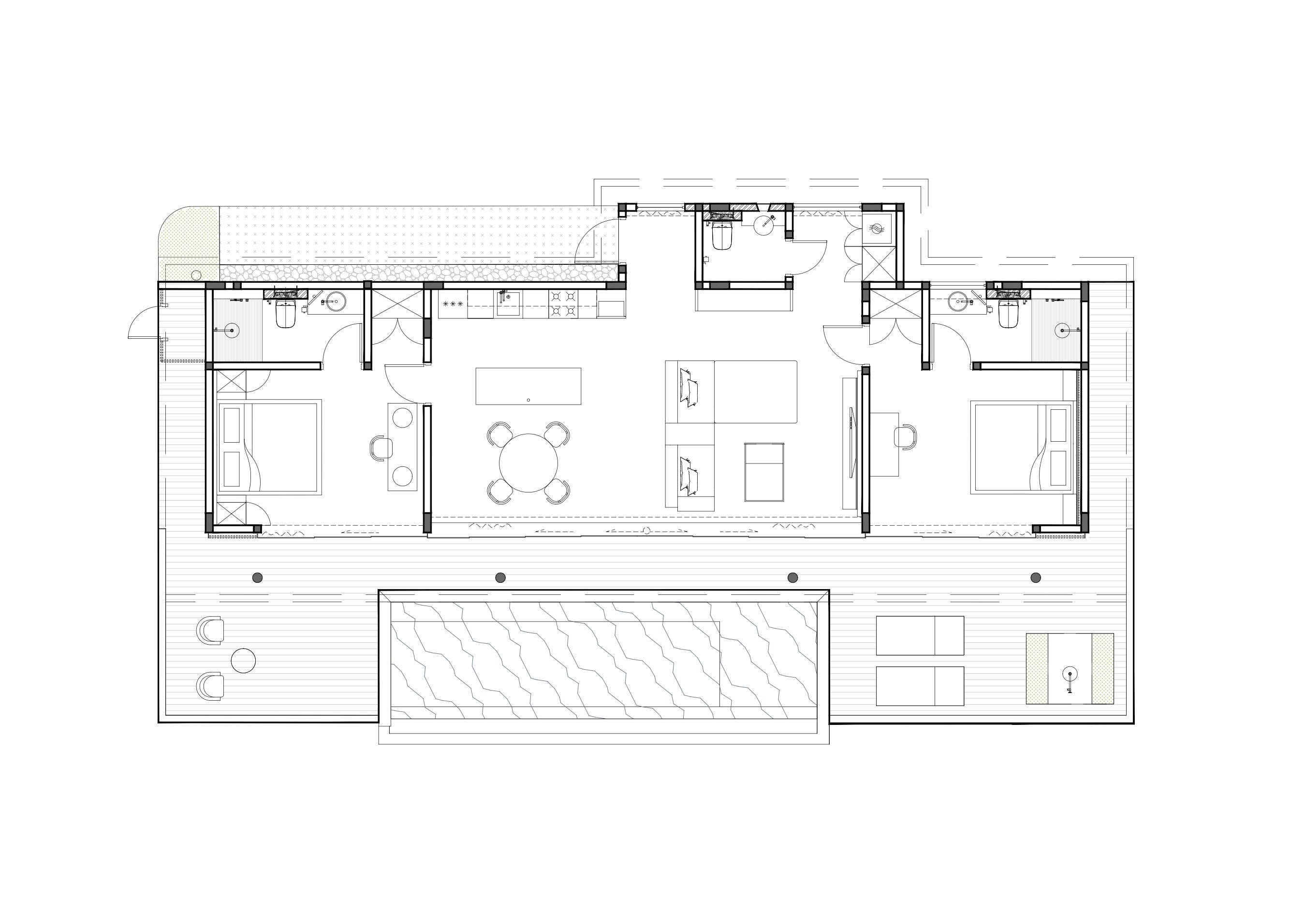 Lyvin Melasti Villas New villa, line G · 2 bedrooms, hill view floor 1 plan