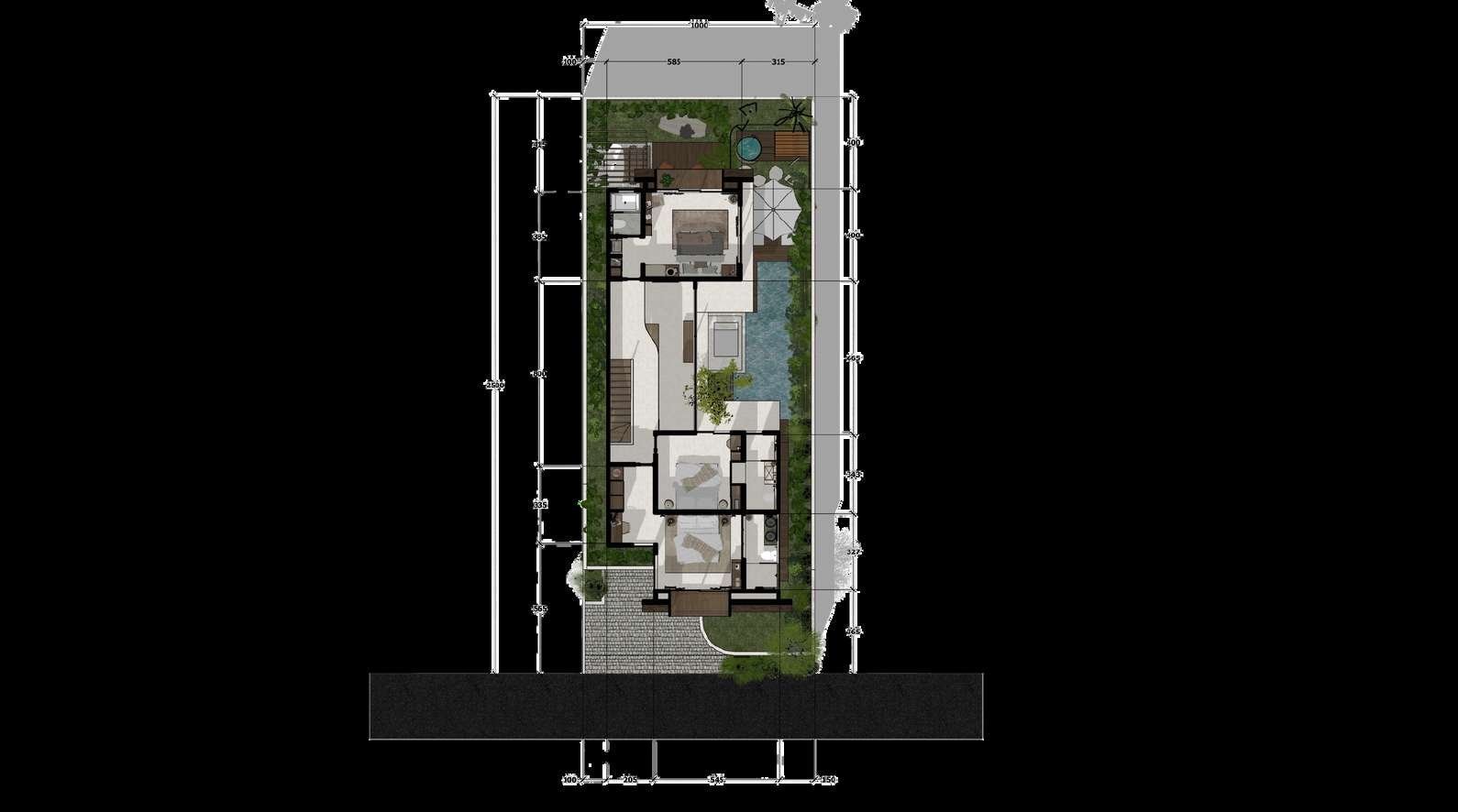 Umalas Reserve Вилла с 4 спальнями · 250 м²: план этажа 2