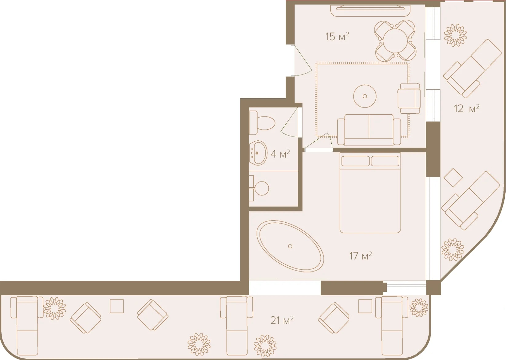 Amani Melasti Ocean Breeze Suite floor 1 plan