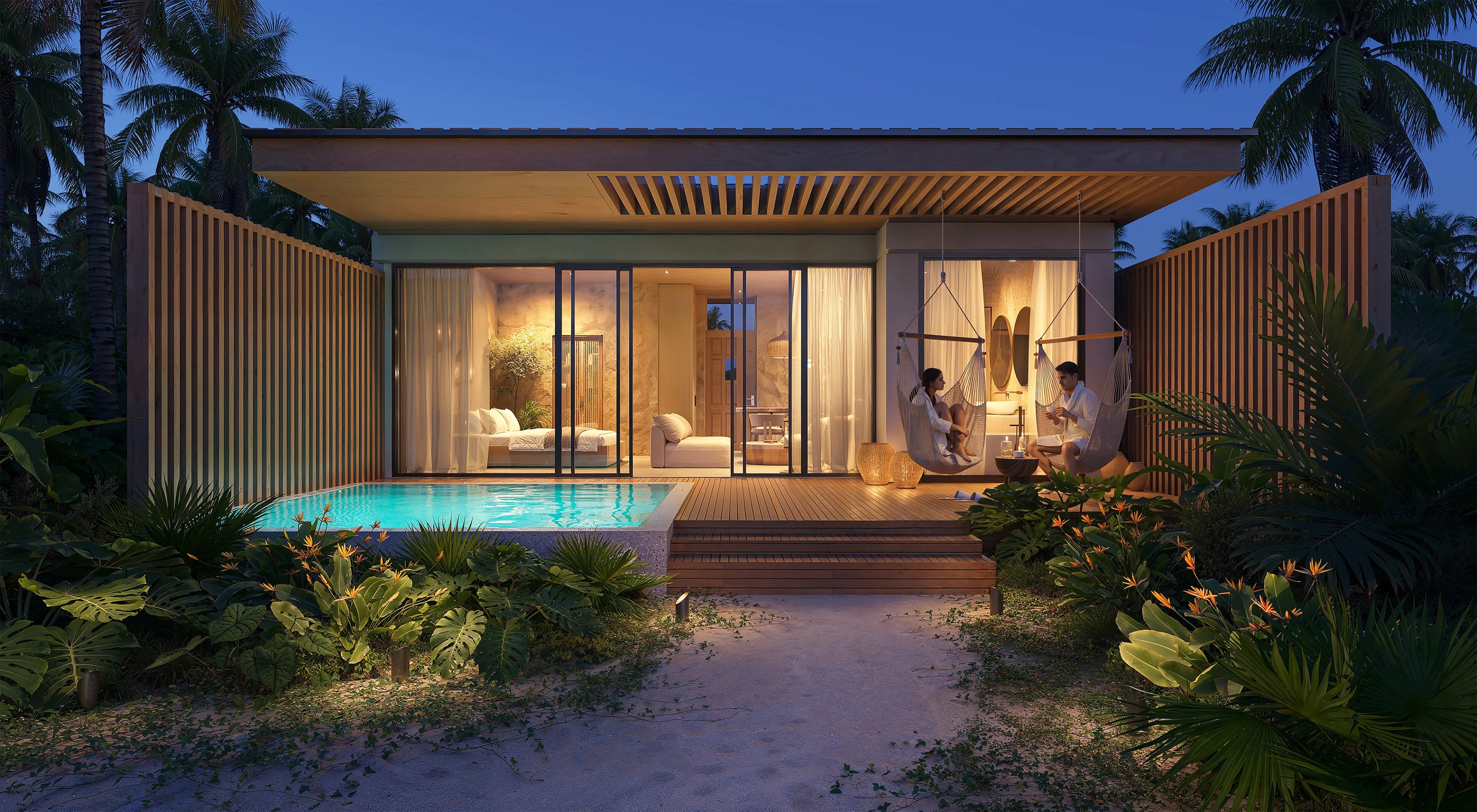 RADISSON RESORT MALDIVES Ocean Villa floor 1 plan