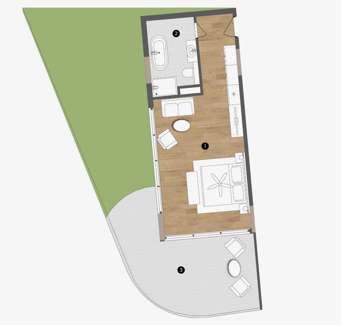 RADISSON RESORT MALDIVES Suit 1st left floor 1 plan