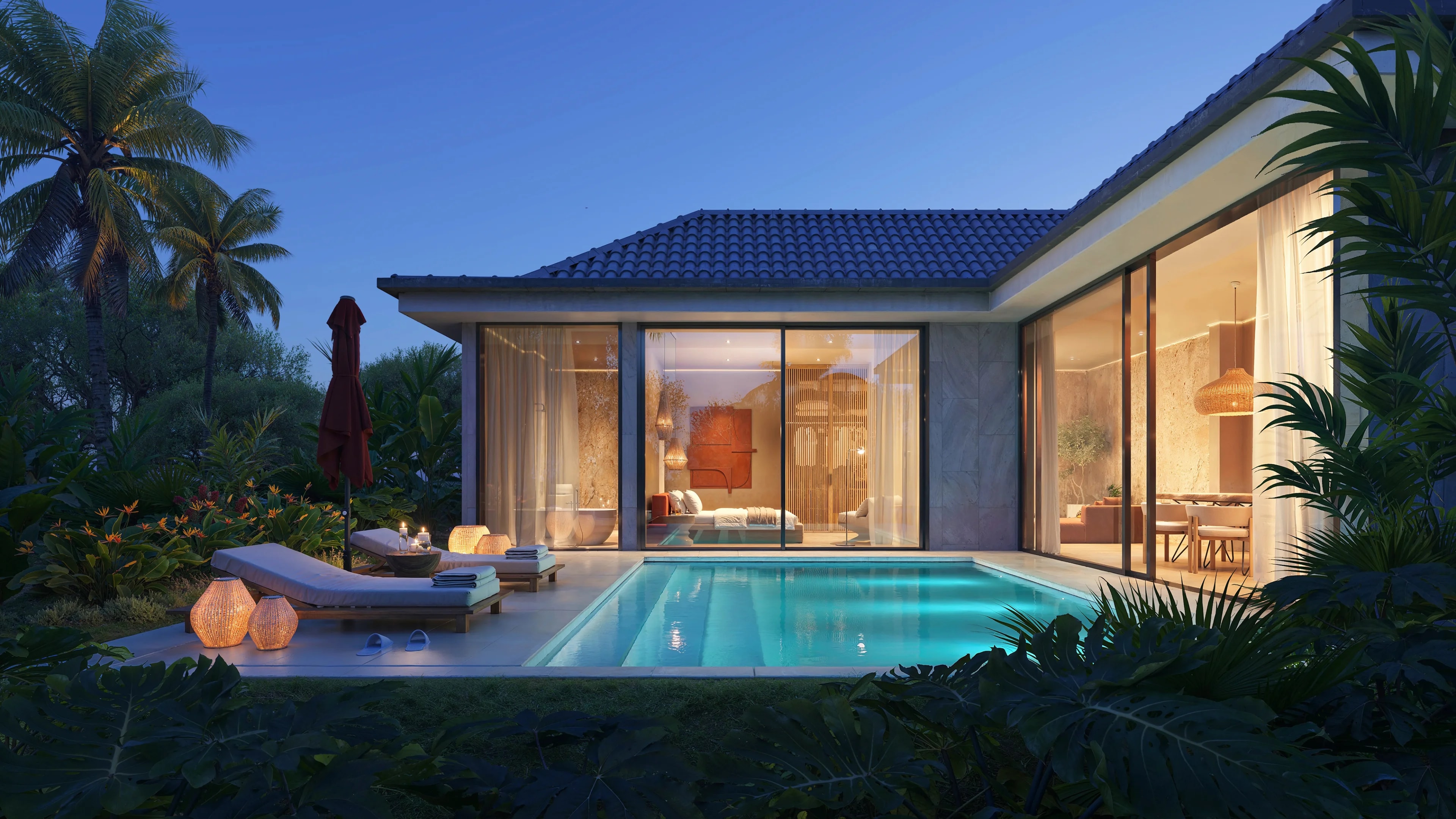 Ramada Nusa Dua by Wyndham 3 type (2 BR Small villa) - Matahari: план этажа 1