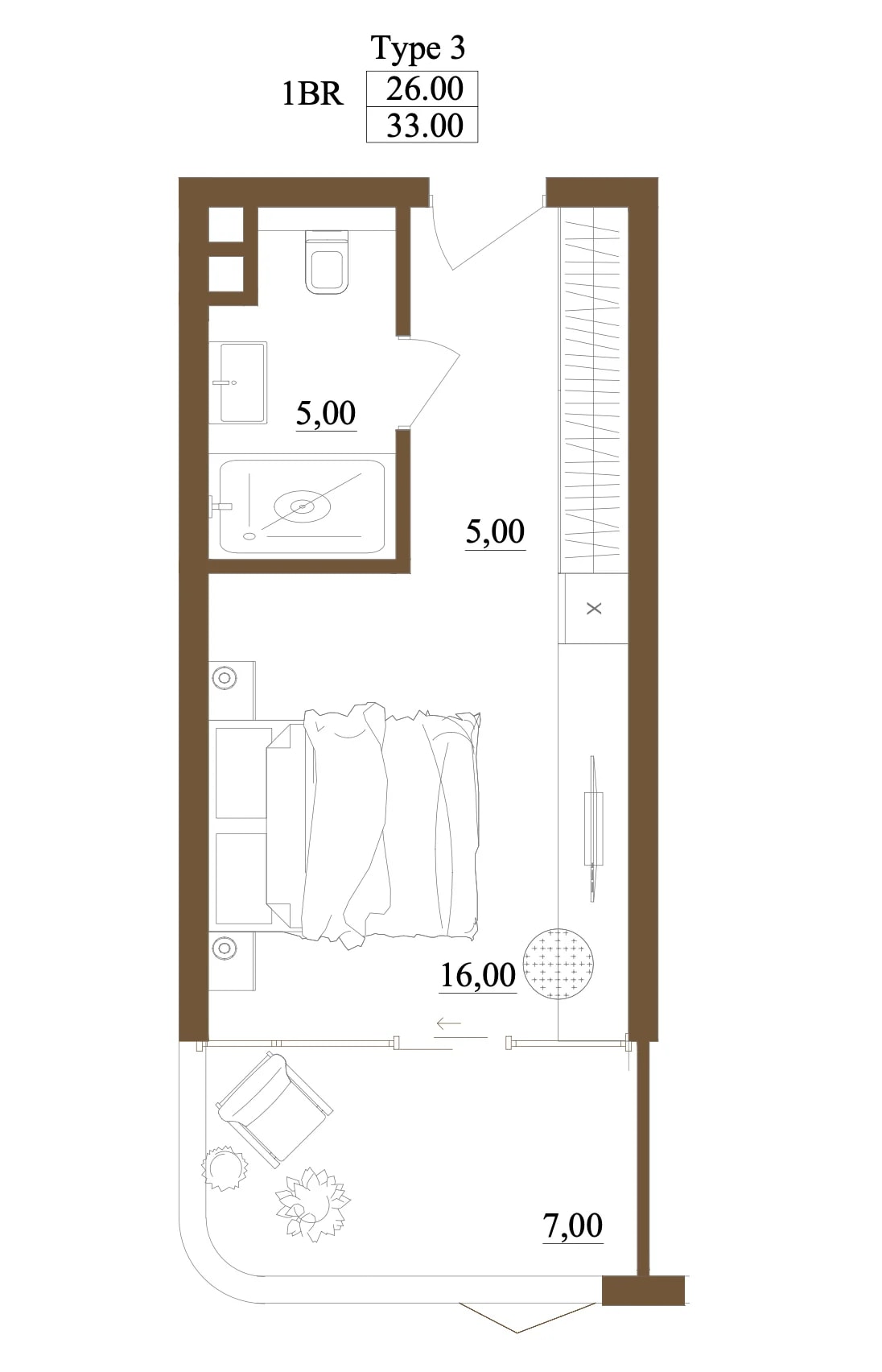 Ramada Nusa Dua by Wyndham Type 3 Marina floor 1 plan