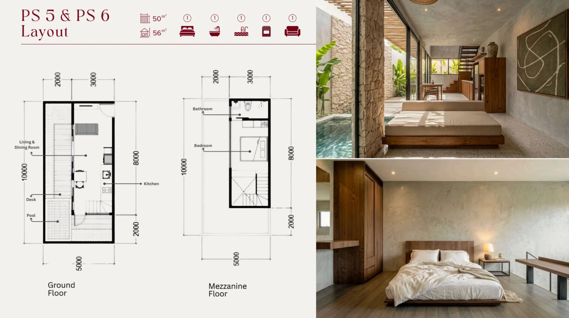 Umalas Private Suite 1 Bedroom Big: план этажа 1