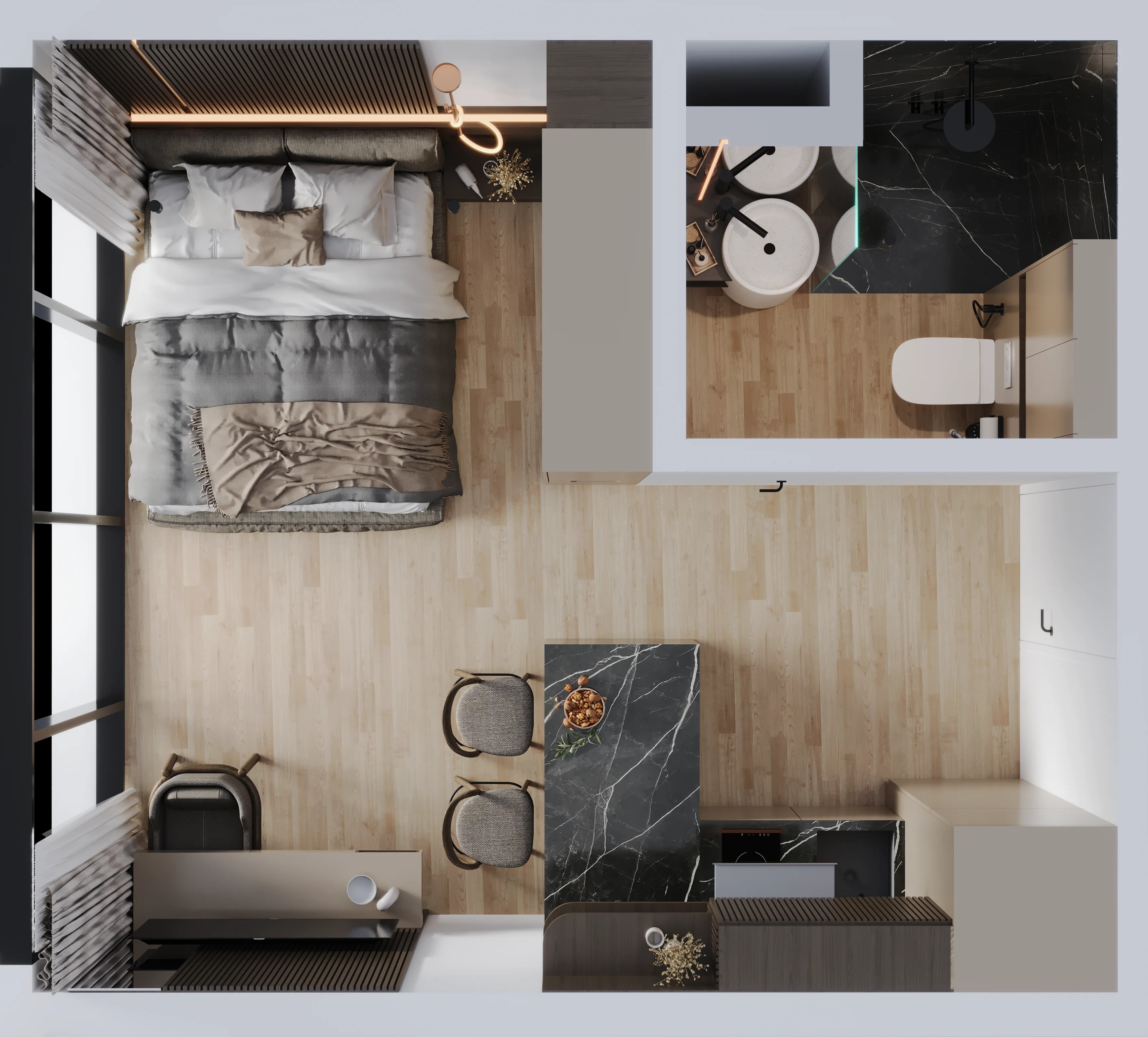Elysium Eco city Type A3 (27,00 sq.m) 1 блок: план этажа 1