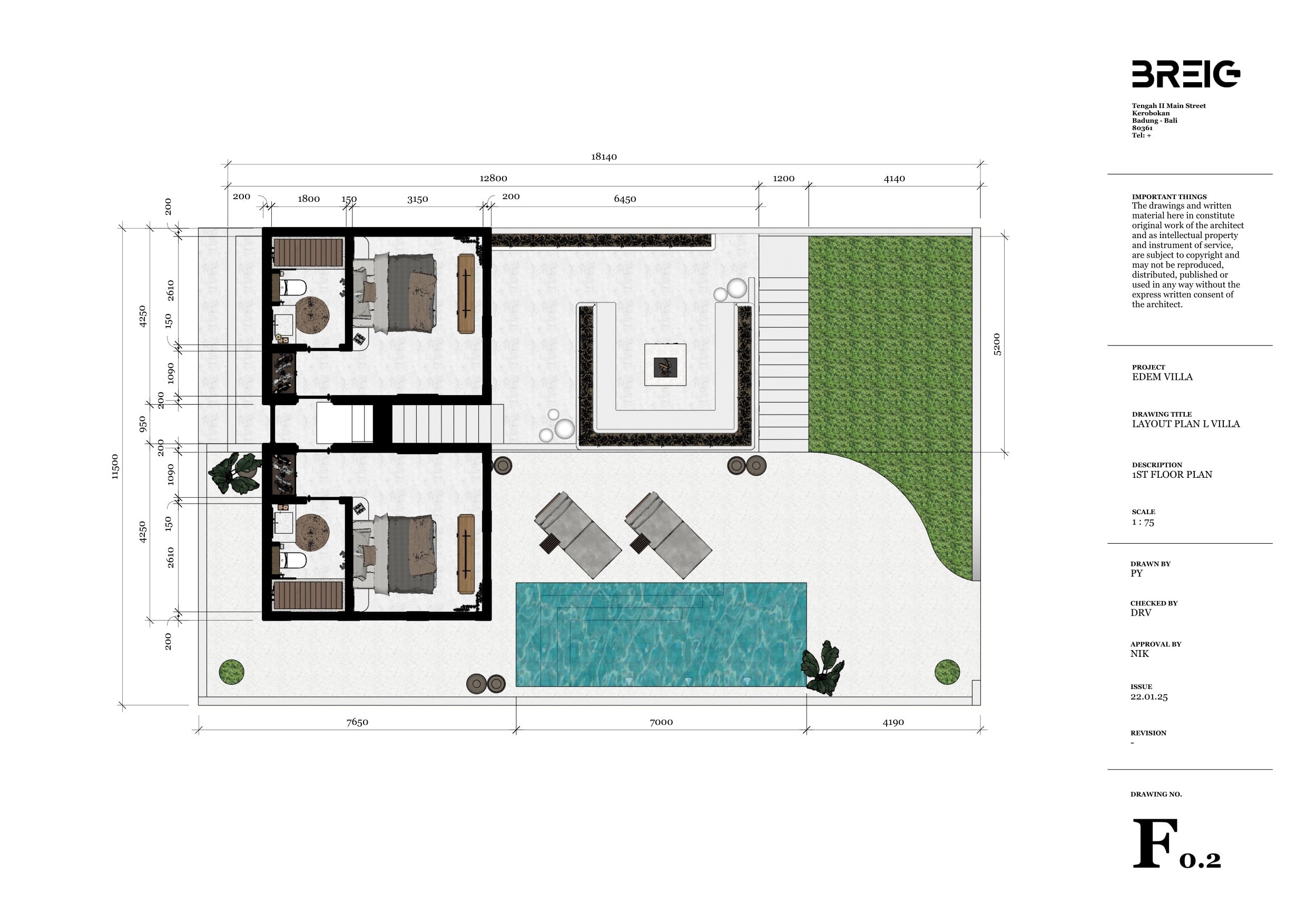 EDEM I 3 Bedroom Villa floor 2 plan