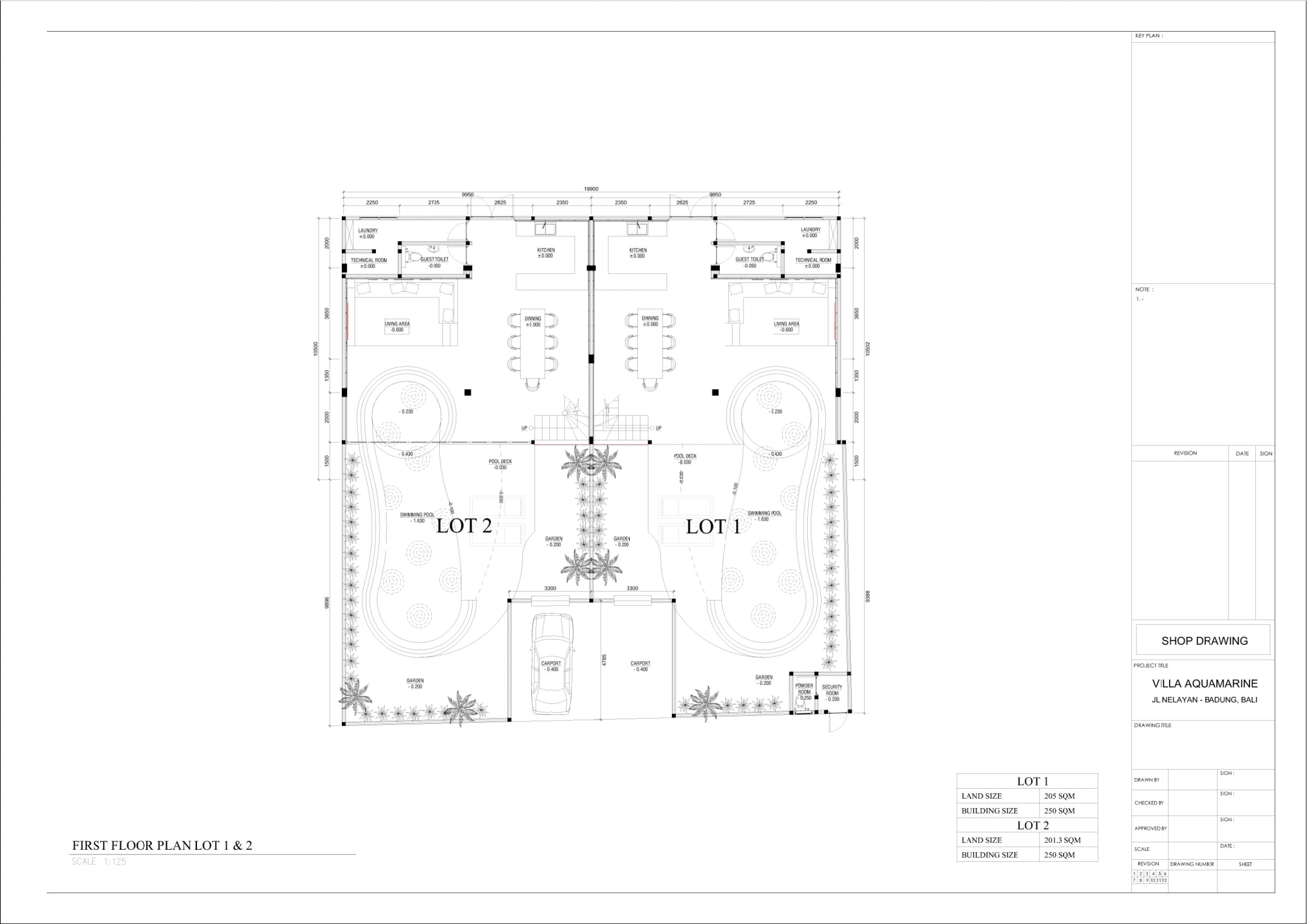 Aquamarine I Вилла с 2 спальнями · 250 м²: план этажа 1