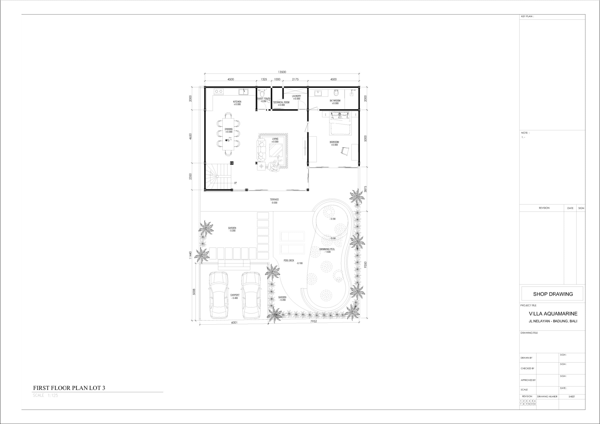 Aquamarine I Вилла с 4 спальнями · 358,15 м²: план этажа 1